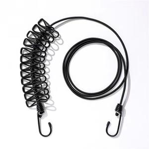 <span class=keywords><strong>Tendedero</strong></span> a prueba de viento con clip de posicionamiento <span class=keywords><strong>Tendedero</strong></span> elástico con clip Secado de ropa Viajes al aire libre antideslizante - Product Image 3