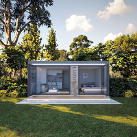 Casa Flotante Prefabricada de Acero, Estructura Rectangular Moderna, Económica, Duradera, para Oficinas, Hoteles y Espacios Exteriores, Panel Sándwich