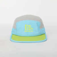 Casquette de sport 5 panneaux multicolore de haute qualité pour cyclisme et course à pied, en polyester imperméable, unisexe pour adultes, casquette de camping 5 panneaux
