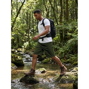 Pantalones Cortos de Trabajo para Hombre FOXA, Estilo Carpintero, Largos hasta la Rodilla, de Lona, con Cordón Ajustable, Bolsillos, Transpirables, Casuales, Estilo Urbano - Product Image 6