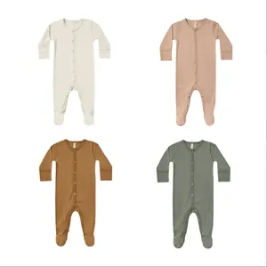 Nouveau-né bébé garçon vêtements pour l'été 12-18 mois produits Cardigan à manches longues combinaison unisexe barboteuse bébé vêtements en gros