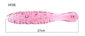 Nuevo y sensual tapón anal de cristal rosa con forma de espiga de maíz, pequeño, para masturbación femenina, juguete sexual. - Product Image 2