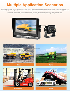 9-36V Full Hd Dvr 1080P เลนส์คู่มุมกว้าง7นิ้วจอภาพคาราวานรถแทรกเตอร์รถพ่วงรถบรรทุกรถบัสระบบกล้อง - Product Image 2