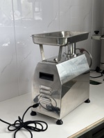 Hachoir à Viande Électrique Commercial 850W 120kg/h en Acier Inoxydable Petit Machine de Traitement Rapide de la Viande État Neuf pour Boucherie