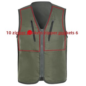 <span class=keywords><strong>Chaleco</strong></span> con Cierre y <span class=keywords><strong>Cuello</strong></span> en <span class=keywords><strong>V</strong></span> <span class=keywords><strong>para</strong></span> Hombres de Mediana Edad, Primavera y Otoño, con Múltiples Bolsillos, 100% Poliéster, <span class=keywords><strong>para</strong></span> Fotografía y Pesca al Aire Libre - Product Image 3