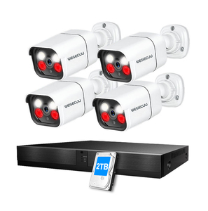 Tốt nhất 4k 8MP 4-kênh POE NVR Kit với 2t HDD hai cách âm thanh IP máy ảnh CCTV hệ thống mạng an ninh máy ảnh Set - Product Image 1
