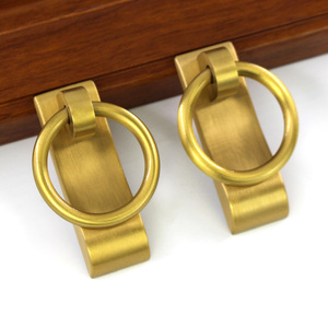 New Chinese Style Brass Lever Handles For Cabinet Drawer Durable All <b>Copper</b> Pull <b>Knobs</b> - Product Image 3
