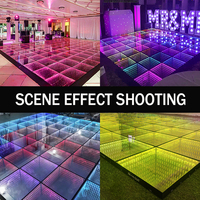 Usine En Gros IP 55 ABS Verre Trempé Magnétique 3D LED Piste De Danse Lumière De Scène De Mariage avec Dmx 512 Contrôle DJ Disco