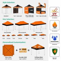 Anpassbares Logo-Text Personalisiertes Werbe-Sternzelt UV-geschütztes Faltbares Tragbares Werbe-Outdoor-Pavillon-Zelt