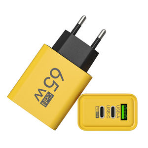 หัวชาร์จเร็ว USB Type-C แบบ<span class=keywords><strong>3</strong></span>พอร์ต65W หัวชาร์จหลายพอร์ตสำหรับโทรศัพท์มือถือใช้ได้กับเราและสหภาพยุโรป - Product Image 2