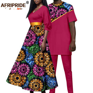 Vêtements ethniques africains pour couples Bazin Riche Vêtements pour couples Costume pour hommes Robe pour femmes Vêtements traditionnels africains pour couples - Product Image 6