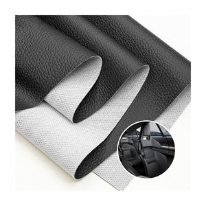 Láminas de Cuero Sintético de PVC con Patrón de Lichi, Precio de Fábrica, para Asientos de Auto, Impermeables y Resistentes a los Arañazos - Product Image 1