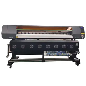 Impressora eco solvente, grande formato de 6 cores impressora eco solvente xp600 dx10 cabeças eco impressora solvente 1.8m eco-solvente preço