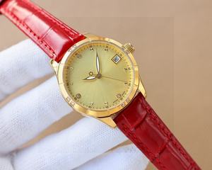 นาฬิกาข้อมือผู้หญิงดีไซน์เนอร์สายสีแดงคุณภาพสูงขายดีที่สุด - Product Image 3