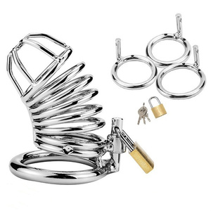 Classico gallo gabbia dispositivo di castità maschile per gli uomini prodotto del sesso - Product Image 6