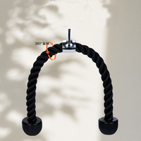 OEM/ODM câble de traction pour triceps en nylon et acier robuste de 27 36 pouces, corde d'entraînement d'exercice intérieur noire, poids de 20kg