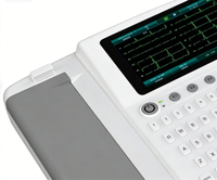 Appareil ECG 12 pistes WEC-12A avec écran tactile 7 pouces et interprétation automatique, batterie rechargeable intégrée et impression thermique