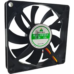 XY 8025b12hpc DC 12V 80mm dc 12v soğutma fanı pc için yüksek hız 3000RPM 8025bavailable kol veya rulman mevcut