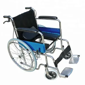手推成人残疾人4轮可拆卸轻便便携式折叠手动轮椅带便盆孔