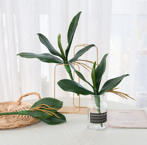 Nouvelles feuilles d'orchidée artificielles miniatures au toucher réel, faites à la main, pour la décoration de mariage, de maison et de jardin - Product Image 6
