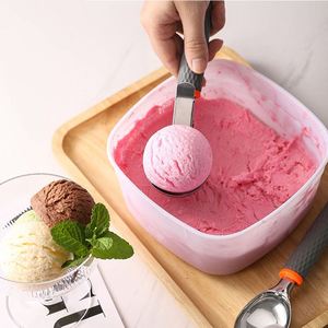 Cuillère à glace Hyri 2024, qualité alimentaire, avec poignée en silicone confortable, en acier inoxydable, pour congélateur - Product Image 5