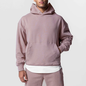 Vente en gros d'usine : Sweat à capuche en coton pour homme, de qualité supérieure, uni, confortable, personnalisable, épais - Product Image 3