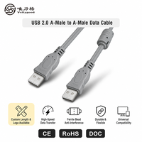 Câble USB 2.0 mâle-mâle à gaine PVC, âme en cuivre pur, haute vitesse de transfert de données, 1,5 mètre, compatible voiture, pour disques durs mobiles – Vente directe usine