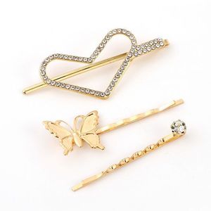 Pince à cheveux papillon en alliage, 12 cm, décorée de diamants, accessoire de coiffure quotidien - Product Image 1