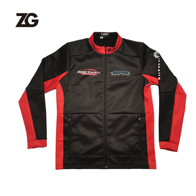 High Quality Professional Custom Heat Transfer Men's Racing Team Jacket Made in China Without Wrinkle Ball Cheap