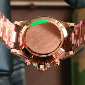 Rose gold luxurious multi-functional men's watch with <b>rainbow</b> gemstone inlay, <b>top</b>-quality waterproof mechanical watch - Product Image 4