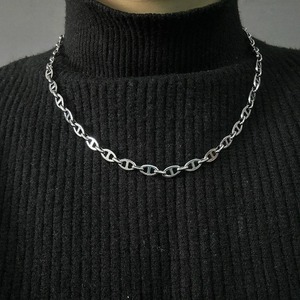 Collier en acier inoxydable rond 6MM 8MM couleur argent or, motif grain de café, étanche, style hip-hop, bijoux en métal - Product Image 3