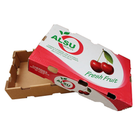 Boîte en carton ondulé personnalisée pour aliments et fruits chauds avec doublure en éponge pour l'emballage de cerises Boîte en papier d'impression en relief