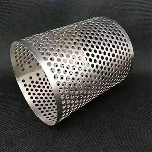 Оптовая Подгонянная высокопрочная перфорированная металлическая сетчатая фильтровальная труба