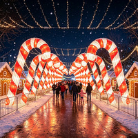 Komplettlösungen für Weihnachtsbeleuchtungsparks, Maßgefertigte Santa-Laterneninstallationen für Festliche Beleuchtung von Sehenswürdigkeiten