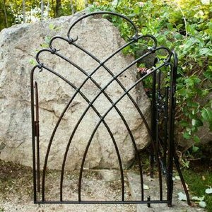 Puertas <span class=keywords><strong>de</strong></span> jardín dobles <span class=keywords><strong>de</strong></span> hierro forjado vintage con acabados <span class=keywords><strong>de</strong></span> estilo antiguo - Product Image 4