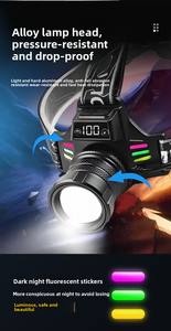 ไฟฉายคาดศีรษะ LED ขนาดเล็ก 20 วัตต์ แบตเตอรี่ลิเธียมไอออน 2000 มิลลิแอมป์ชั่วโมง กันน้ำระดับ IP66 ตัวเรือนอะลูมิเนียมอัลลอยด์ ปรับได้ ระยะไกล สีดำ ชาร์จผ่านพอร์ต Type-C - Product Image 2