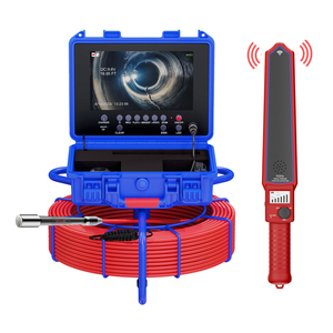 Caméra d'inspection industrielle de 60 m pour tuyaux, écran IPS 9 pouces 1080P, caméra d'égout avec localisateur 512 Hz, compteur de mètres, auto-nivelante, en fibre de verre - Product Image 1