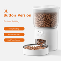 Distributeur automatique intelligent de nourriture pour animaux de compagnie 3L WiFi avec bol en acier inoxydable, contrôle par application, programmable et à double alimentation pour chats et chiens