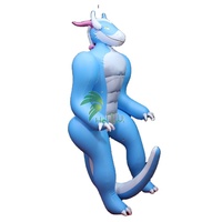 Jouet gonflable bleu en forme de muscle man, tunnel gonflable personnalisé pour le sexe, dragon gonflable