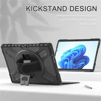 Étui pour tablette Microsoft Surface Pro 11/10/9/8/13/12.3/7/6/5/4 pouces, étui pour ordinateur portable rotatif à 360 degrés, résistant aux chocs, pour Surface Go 4/3/2