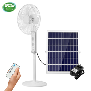 Ventilador de carga de batería solar AD AC con luz LED y fuente de energía eléctrica en modo de suspensión para uso en exteriores y automóviles - Product Image 2