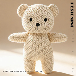 Novedad transfronteriza: Peluche de algodón tejido a ganchillo con forma de oveja, conejo, elefante y oso, regalo creativo para el Día del Niño y para mujeres. - Product Image 3