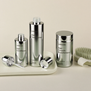 Pot de conditionneur de <span class=keywords><strong>cheveux</strong></span> en verre vide de luxe de 150ml en argent galvanisé flacon compte-gouttes personnalisé de 60ml pour les suppléments de croissance des <span class=keywords><strong>cheveux</strong></span> - Product Image 6