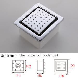 Douche murale latérale chromée de 4 pouces en gros, accessoires de douche, drains - Product Image 6