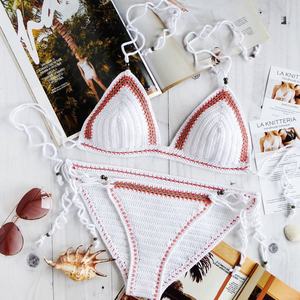 Bikini sexy tricoté à la main au crochet, personnalisé 2026, MOQ 50, pour femmes, maillot de bain, tenue de plage, mini bikini string, fabricant de maillots de bain - Product Image 3