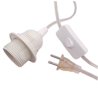 E26 E27 Douille de lampe suspendue Interrupteur marche-arrêt Prise de câble 1.5M pour plafonniers