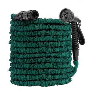 Connecteur de jardin extensible 3/4 pouce avec filetage femelle et mâle, léger et facile à transporter, avec pistolet à 7 buses - Product Image 1