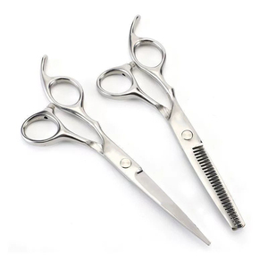 Ciseaux à cheveux professionnels japonais 360 Saloon Set, lame zig-zag, tondeuse à sourcils, outil de maquillage 7 pouces, étui en acier japonais - Product Image 4