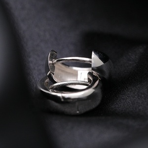 Fine Jewelry Statement <strong>Small</strong> Chunky Earring Embrace <strong>Hoop</strong> for Women 925 Sterling <strong>Silver</strong> Earrings - Product Image 5