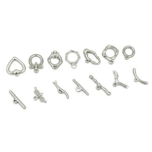 Fermoir en acier inoxydable pour bijoux DIY, taille moyenne, finition lisse, pour connecteur de bracelet et collier - Product Image 1